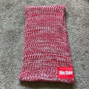 Ohio State Red and White Knit scarf
